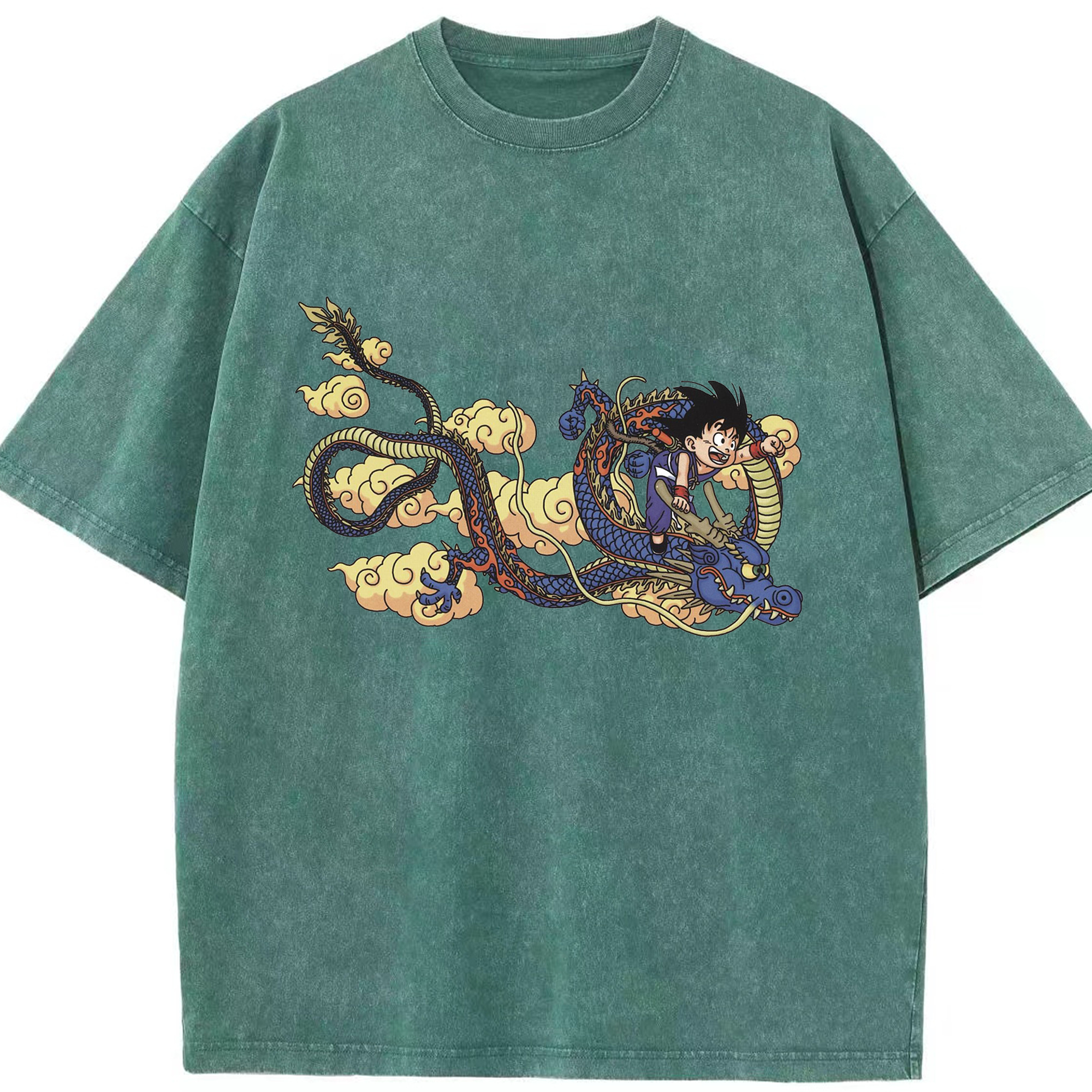（画像用） ドラゴンボール 神龍 シェンロン DRAGON BALL Shenron 綿100% ヴィンテージ風 半袖Tシャツ（フロントプリント）